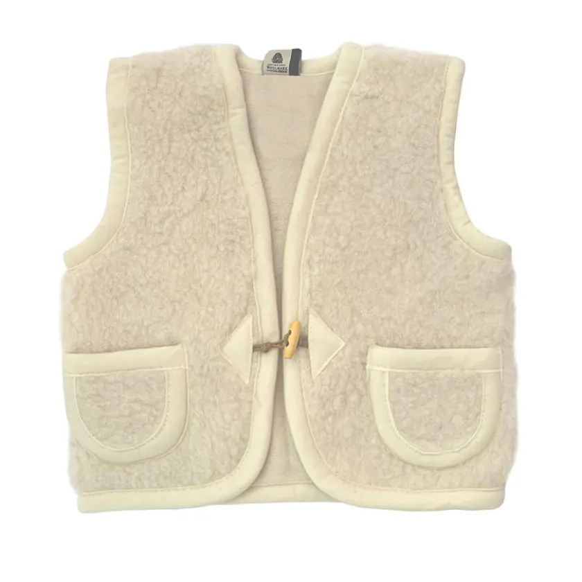 Alwero Bodywarmer kind van wol – Alpen junior naturel