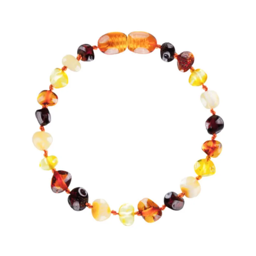 Amberos Barnsteen armband baby/peuter luxery multi 4