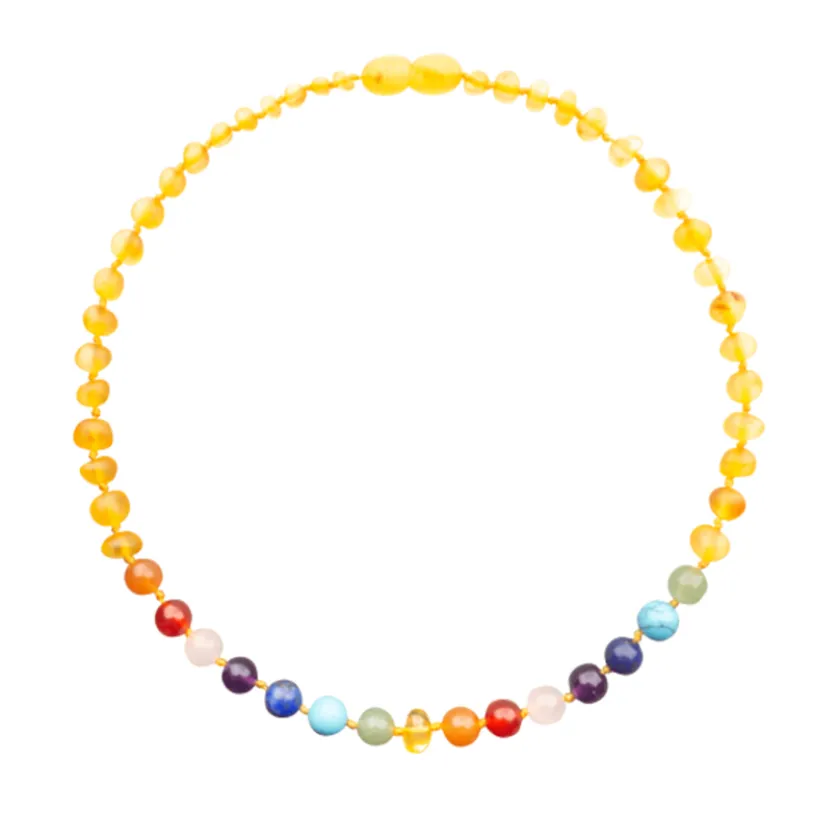 Amberos Barnsteen ketting baby/peuter friendly mix