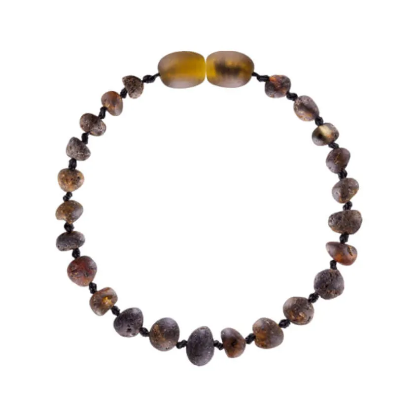 Amberos Barnsteen armband baby/peuter green – unpolished