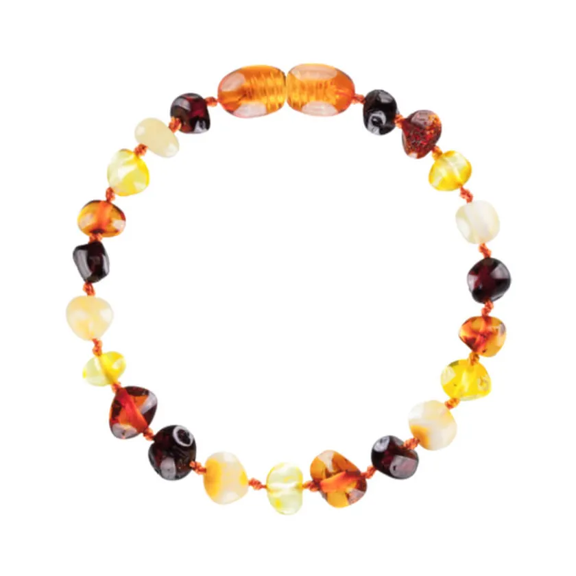 Amberos Barnsteen armband kind multi 4 colour luxery