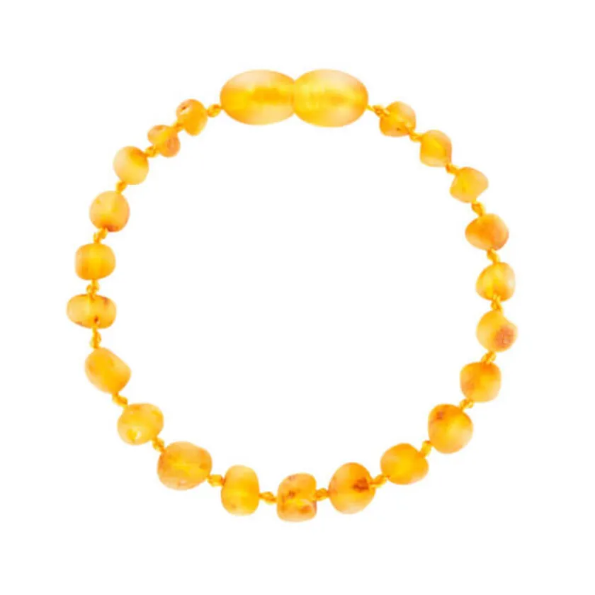 Amberos Barnsteen armband baby/peuter Honey