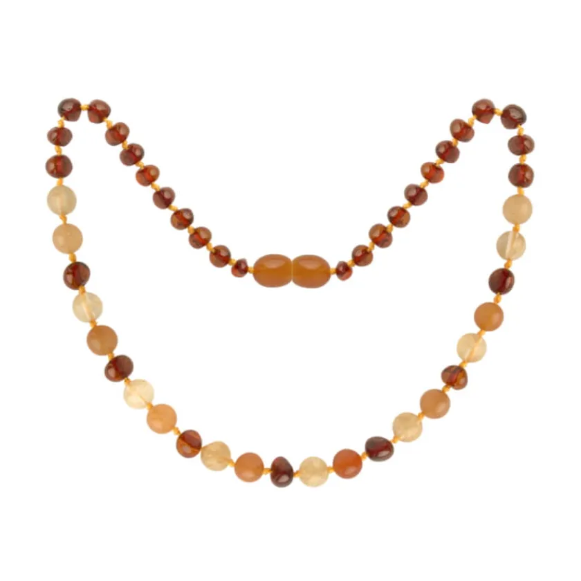 Amberos Barnsteen ketting baby/peuter quartz – aventurine