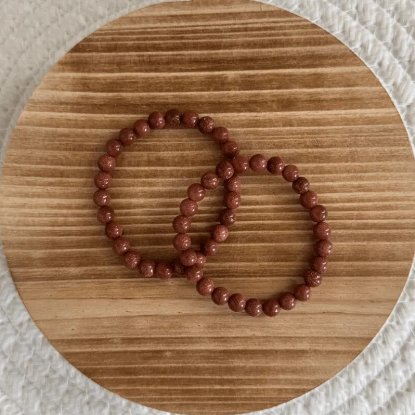 Baby Natura Goudsteen kogelarmband 6mm kind