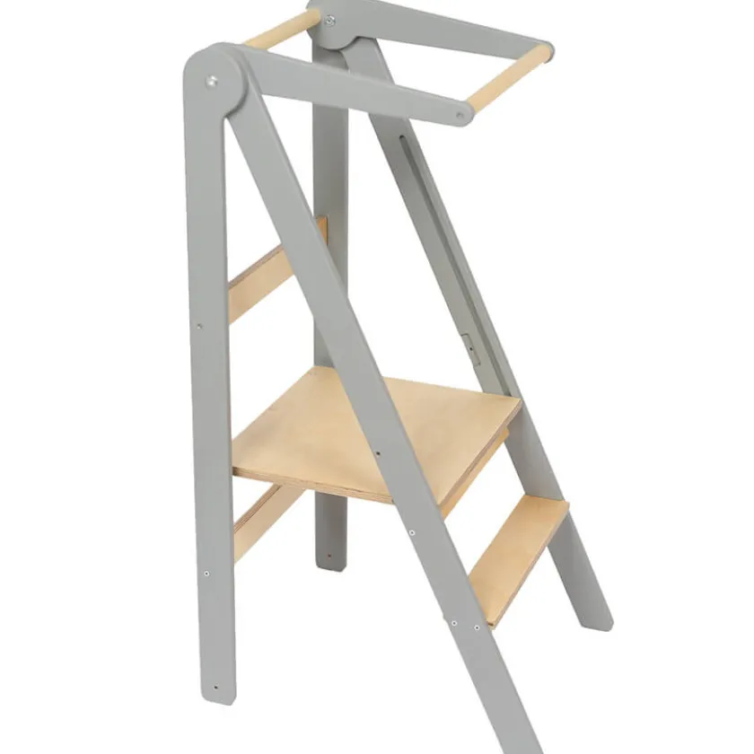 Baby Natura Houten opvouwbare leertoren – grijs