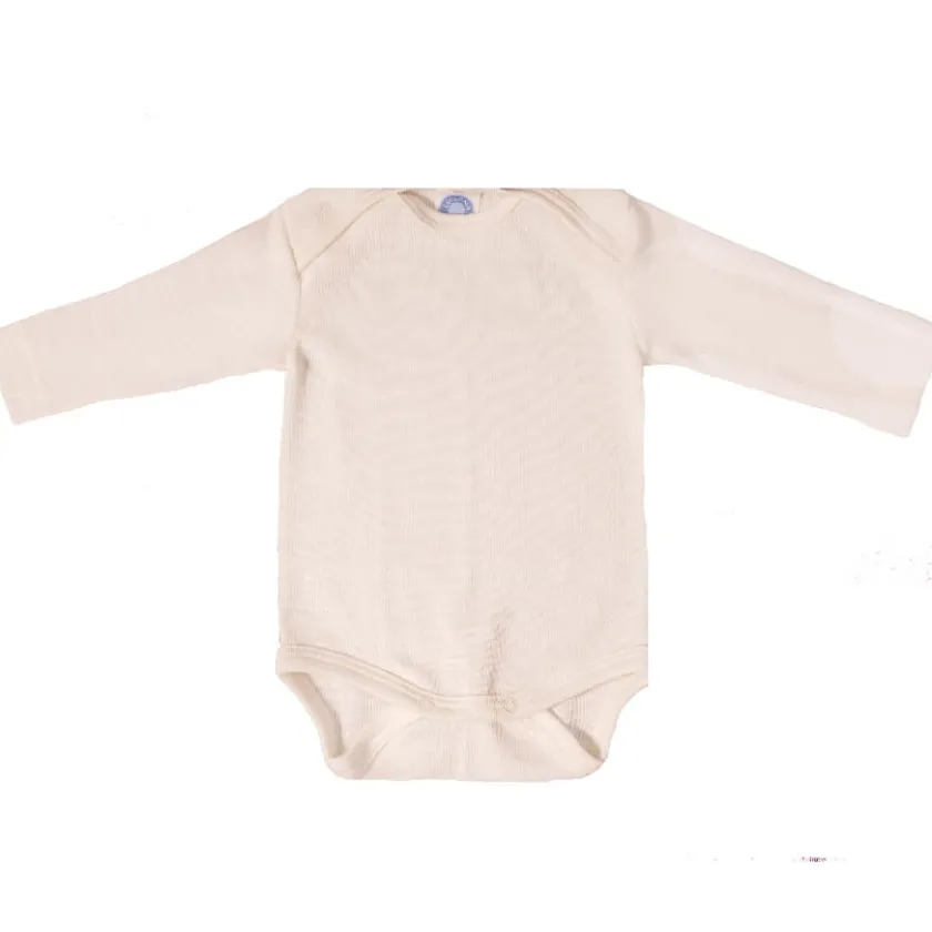 Cosilana Romper wol zijde natuur lange mouw