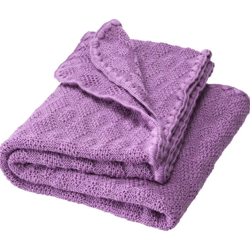 Disana Baby deken wol gebreid Lila