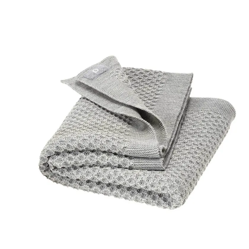 Disana Baby deken wol Honeycomb grijs