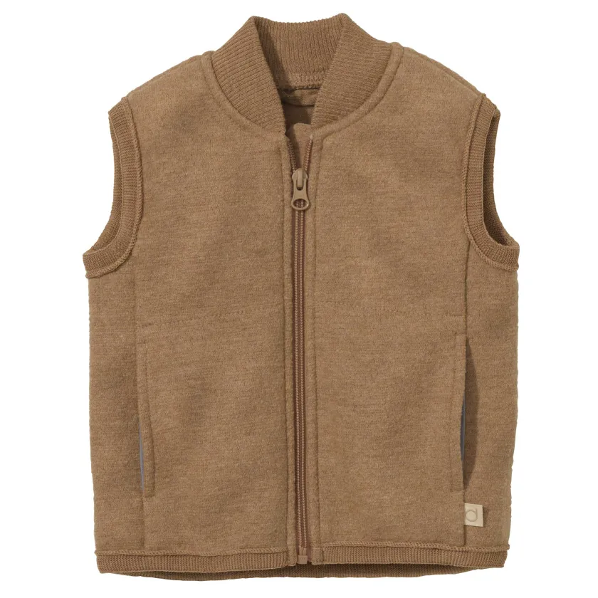 Disana Bodywarmer kind gekookte wol – Karamel