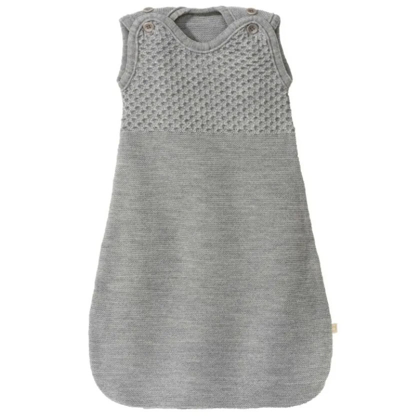 Disana Gebreide wollen slaapzak mouwloos Grijs