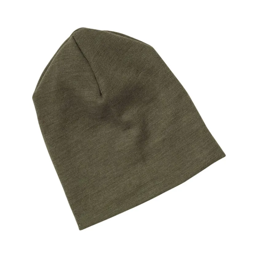 Engel Natur Beanie dopmuts wol zijde olijf