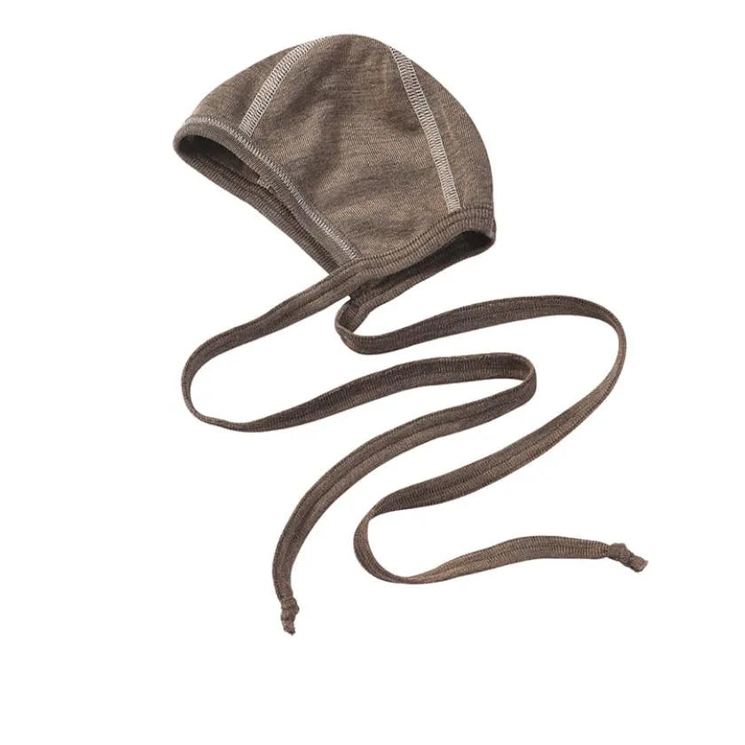 Engel Natur Strikmutsje wol zijde walnoot