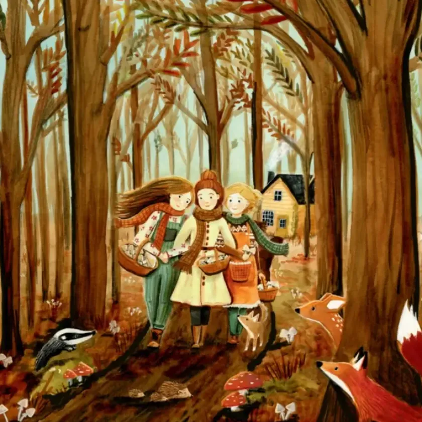 Esther Bennink Toverplaat Paddestoelen plukken