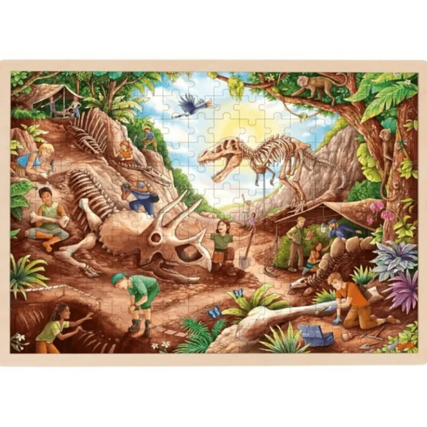 Goki Houten Puzzel Dino opgraving