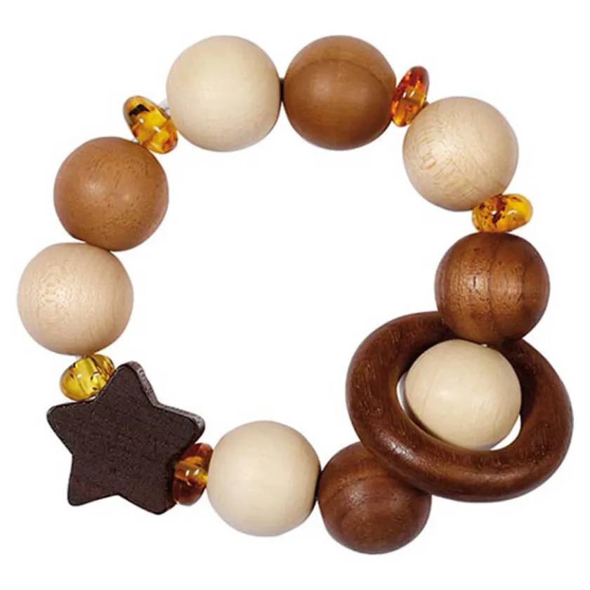 Heimess Houten rammelaar barnsteen