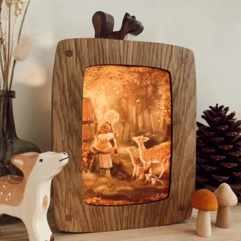 Het Houtlokael Kaartenlamp Luxe Eiken