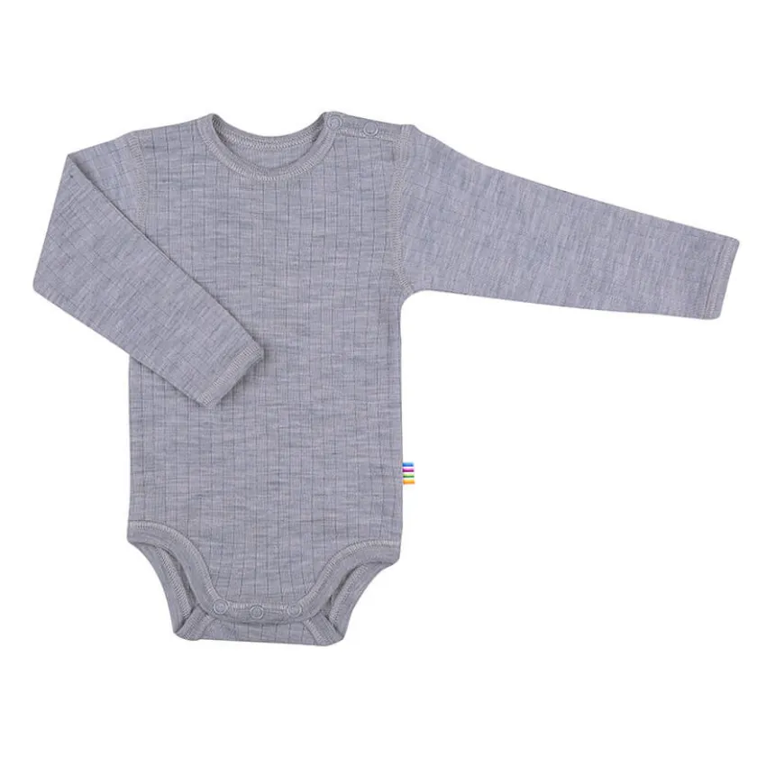 Joha Romper lange mouw wol – grijs