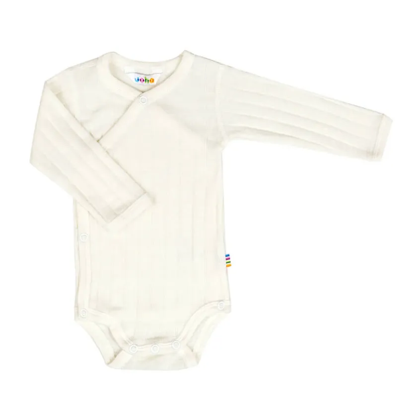 Joha Wikkelromper wol/zijde lange mouw – Ecru