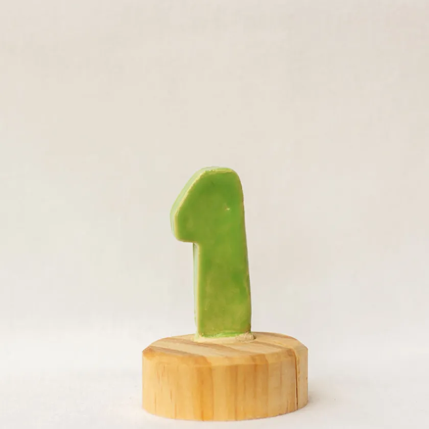 Klein dappertje Cijfer 1 steker