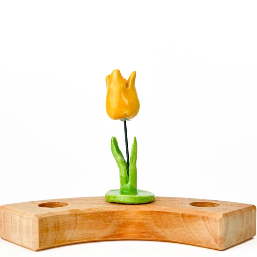 Klein dappertje Gele tulp steker