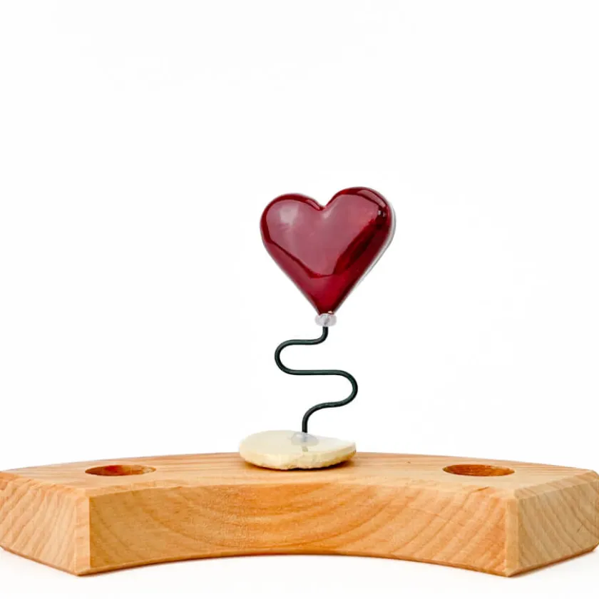 Klein dappertje Hart op draad steker