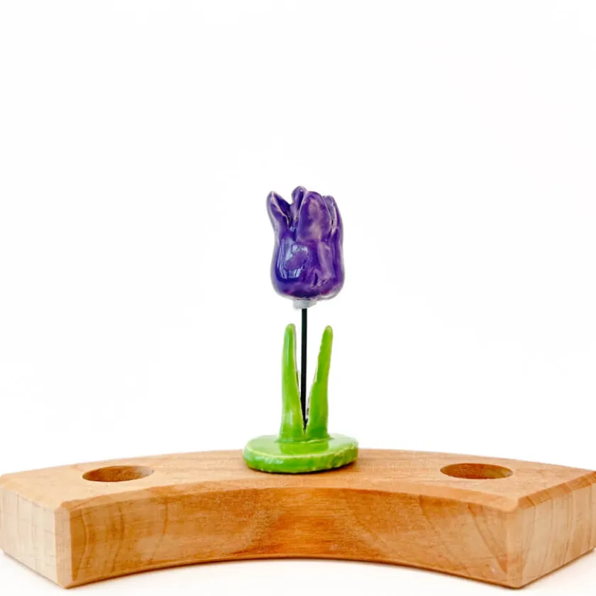 Klein dappertje Tulp paars steker